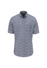 FYNCH-HATTON® - Freizeithemd, Body Fit, Kurzarm, Button-Down-Kragen, für Herren - 653  NEW BREEZE