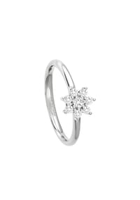 MONCARA - Damen Ring, 585er Weißgold, 8 Diamanten zus. ca. 0,25 Karat - Weißgold