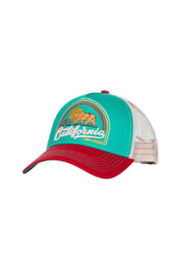 KING KEROSIN - Trucker Cap mit Stickerei vorne California - türkis