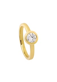 MONCARA - Damen Ring, 585er Gold, 1 Diamant ca. 0,50 Karat - Gelbgold