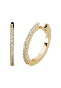 LYOMI - Klappcreolen 585/- Gold 32 Diamant Lab Grown 0,21ct. - gelb