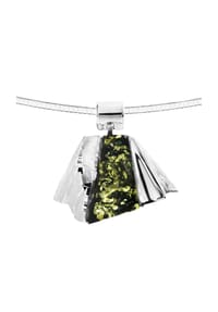 OSTSEE-SCHMUCK® - Halsreif mit Anhänger , Mette , Silber 925/000 - silber