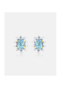 Diamant L'eternel - Ohrstecker, mit Blautopas, 375 Gelbgold - gold