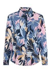 olsen - Bluse mit floralem Allover-Print - Ink Blue