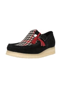 CLARKS® - Halbschuhe Wallabee T Bar mit natürlicher Kreppsohle - 1216C Black Textile