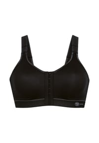 Anita - Frontline Open Sport-BH, bügellos, Vorderverschluss, für Damen - 001 SCHWARZ