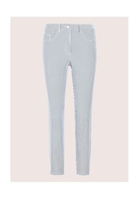 MADELEINE - Fein gestreifte Jeans - weiß / nachtblau