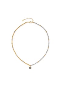 LEONARDO - Damen Kette mit Anhänger, Edelstahl, Achat - BICOLOR