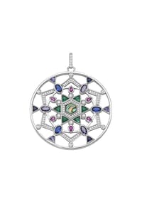 GIORGIO MARTELLO MILANO - Anhänger Mandala, Silber 925 - mehrfarbig