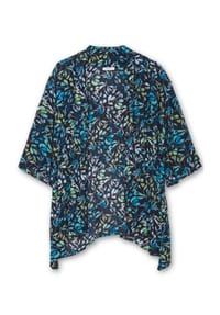 sheego - Longbluse - tiefblau-bedruckt