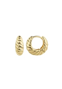 zeeme SILVER - Klappcreolen 925/- Sterling Silber - gelb