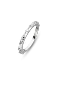 Fiocco JEWELRY - Harmony Ring Zirkonia weiß Baguetteschliff , 925 Sterling Silber - gelbgold