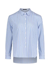 BETTY BARCLAY - Hemdbluse mit Kragen - Weiß/Blau