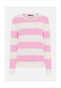 olsen - Pullover mit Streifendessin - Peony Pink