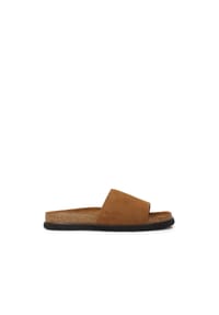 Kazar - Flip-Flops aus braunem Wildleder mit Korksohle - Braun