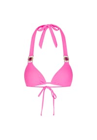 MODA MINX - Bikinioberteil Amour Triangle mit stilvollem Steinbesatz - Barbie Pink