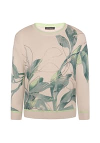 BETTY BARCLAY - Strickpullover mit Print - Beige/Green