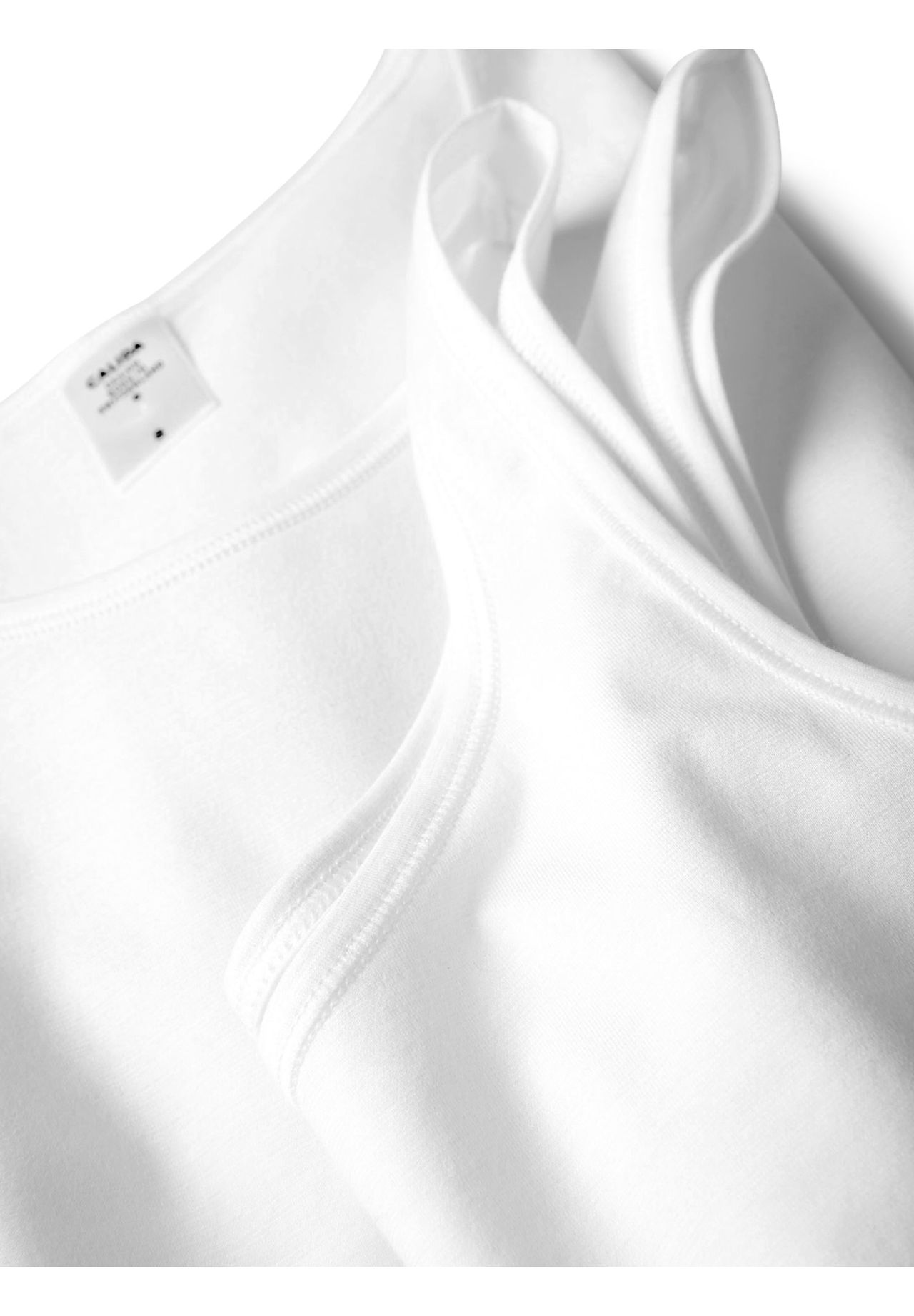 Calida Natural Comfort Unterhemd, Single-Jersey, U-Ausschnitt, FüR Damen, Weiß, S