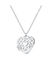 elli. - Halskette Herz Medaillon Ornament 925 Sterling Silber - Gold