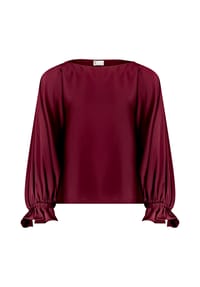 Vera Mont - Satin-Bluse mit Fledermausärmeln - Deep Dahlia