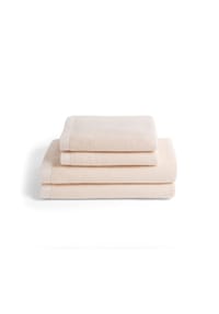herzbach home Handtuch-Set Spa 4er Set, 525g/m², Premium-Qualität, 100% Baumwolle, einfarbig - Herzbach_Spa - CREME