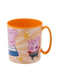 COFI - Peppa Pig Becher Mikrowellengeeigneter Kunststoffbecher 390?ml – Motiv - Blau 9x8x11cm