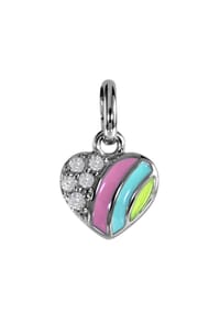 OSTSEE-SCHMUCK® - Anhänger , kleines Herz 8 mm , Silber 925/000 - silber