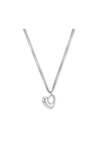 TOM TAILOR - Kette mit Anhänger für Damen, Edelstahl | Herz - Silber
