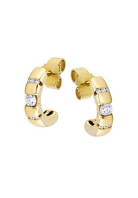 MONCARA - Damen Ohrstecker, 585er Gold, 14 Diamanten zus. ca. 0,20 Karat - Gelbgold