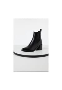 Tamaris - Chelsea Boots, Blockabsatz, für Damen - 003  BLACK LEATHER