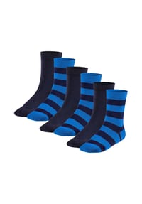 FALKE - Kinder Socken, 6er Pack - Happy Stripe, Kurzsocken, gestreift - Blau/Rot