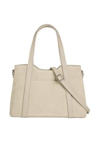 Cluty - Handtasche Echt Leder, Made In Italy - beige
