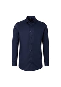VENTI - Herren Businesshemd uni Body Fit - Blau