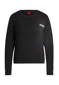 HUGO RED - Unite Schlafanzug-Oberteil, Logo-Print, für Damen - 001 BLACK
