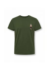 cat e lolette - Olivgrünes T-Shirt Professor Katze - grün