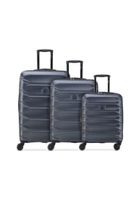 DELSEY PARIS Meteor - Meteor 4 Rollen Kofferset 3-teilig mit Dehnfalte - deep black
