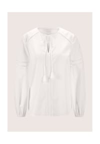 MADELEINE - Moderne Bluse mit Spitzeneinsätzen - weiß