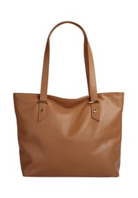 Cluty - Shopper Echt Leder, Made In Italy - beige