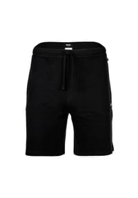 BOSS - Herren Shorts, Waffeloptik - Waffle Short, Sweatshort, Logo, Baumwollmischung - 001 BLACK