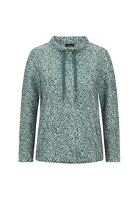 GOLDNER - Kurzgröße:  Sweater mit grafischem Druck - beere / gemustert