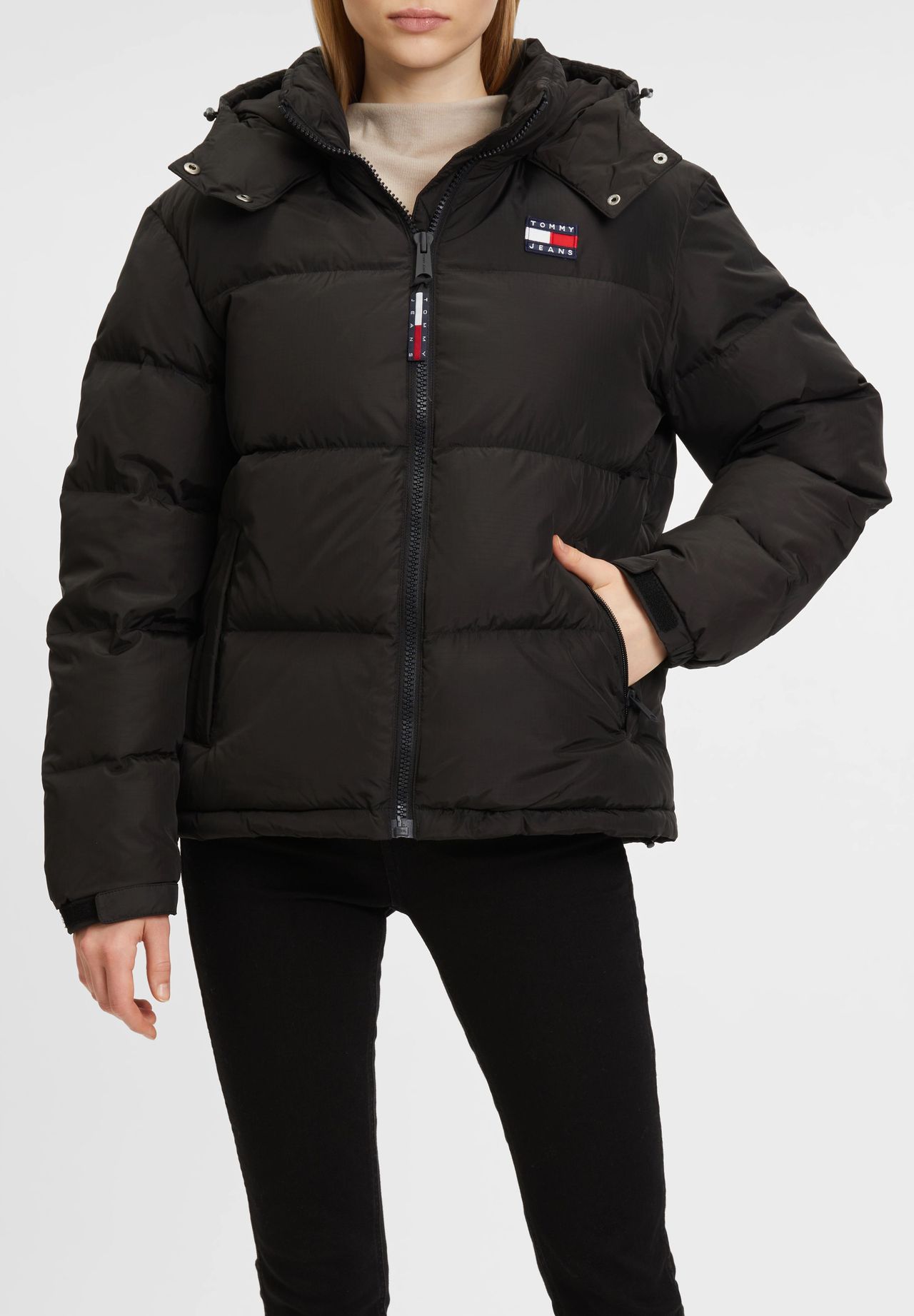 TOMMY Jeans Steppjacke, Kapuze, Logo-Patch, für Damen | GALERIA