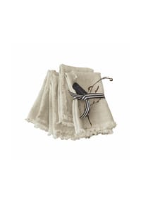 LOBERON - Serviette 4er Set Largo leinen - leinen