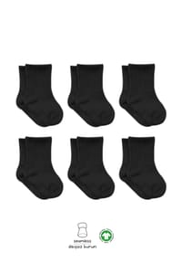bistyle® - Baby-Socken Basic 6er-Pack, GOTS-zertifiziert, hoher Baumwollanteil - Anthracite Mix