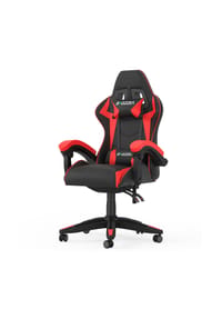 Rattantree - Gaming Stuhl mit ergonomischem Design, verstellbarer Rückenlehne und Kopfstütze, Schwarz und Rot - blau