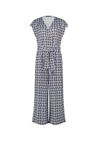 BETTY BARCLAY - Jumpsuit mit Eingrifftaschen - Dunkelblau/Weiß