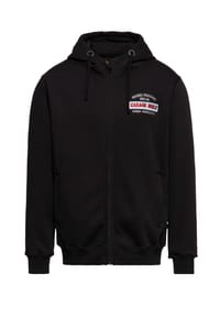 KING KEROSIN - Kapuzensweatjacke mit großem Rückenpatch Garage Built - schwarz