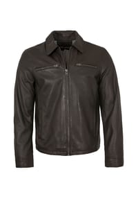 JILANI - Herren Lederjacke Lammnappa voll Anilinleder choco - choco