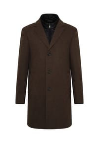 DIGEL - Modern Fit Paletot Deus in Mokka - Mokka