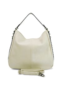 HARPA - Handtasche ALANIS mit seitlicher Flecht-Struktur - frosted sand