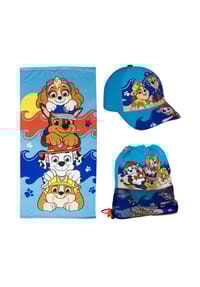 SPIN MASTER™ - PAW Patrol Handtuch-Set für Kinder Mehrteilig mit Aufbewahrungsbeutel - Blau 35x20x4 cm